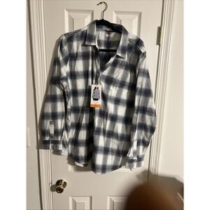 Original  Weatherproof Vintage Women's Lightweight Flannel Shirt XXL  Brown Blue